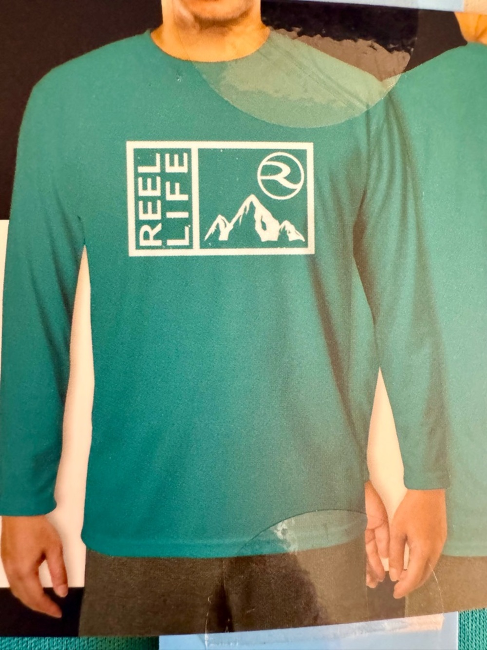 Reel Life Men's Teal Long Sleeve UV Tee
